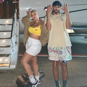 DJ with her fiance, Iman Shokuohizadeh. Source: Instagram@duffey